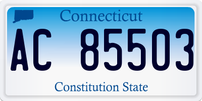 CT license plate AC85503