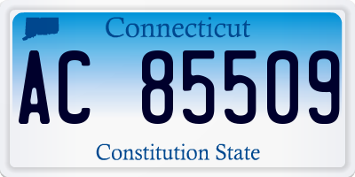 CT license plate AC85509