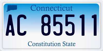 CT license plate AC85511