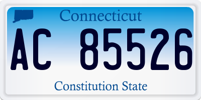 CT license plate AC85526