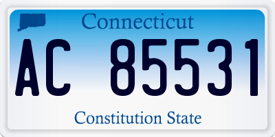 CT license plate AC85531