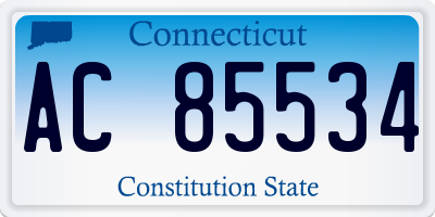CT license plate AC85534