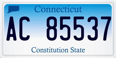 CT license plate AC85537