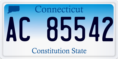 CT license plate AC85542