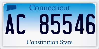CT license plate AC85546