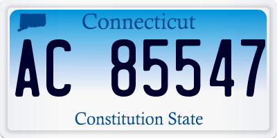 CT license plate AC85547