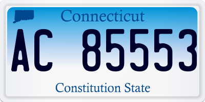 CT license plate AC85553