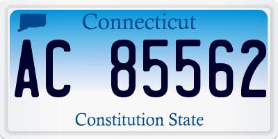 CT license plate AC85562