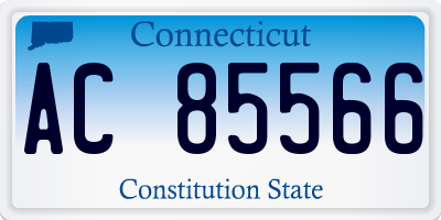 CT license plate AC85566
