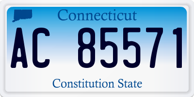 CT license plate AC85571