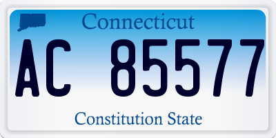 CT license plate AC85577