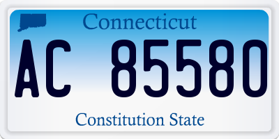CT license plate AC85580
