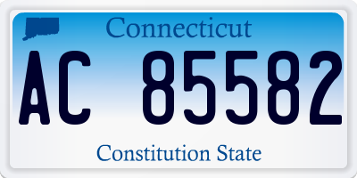 CT license plate AC85582