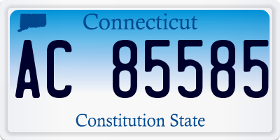 CT license plate AC85585