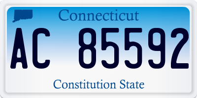 CT license plate AC85592