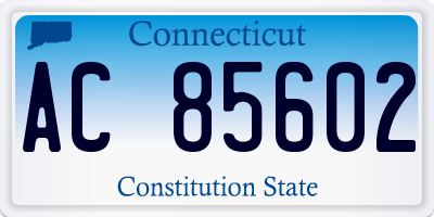 CT license plate AC85602