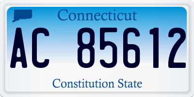 CT license plate AC85612