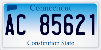 CT license plate AC85621