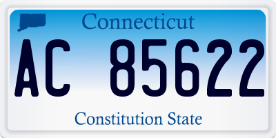 CT license plate AC85622