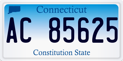 CT license plate AC85625