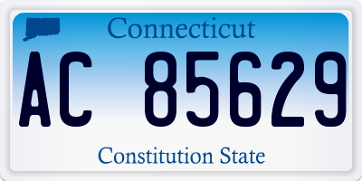 CT license plate AC85629