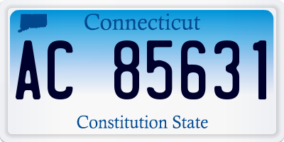 CT license plate AC85631