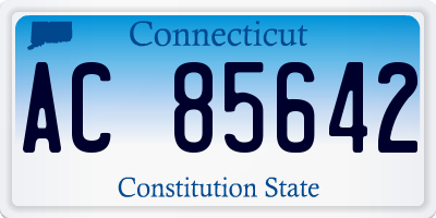 CT license plate AC85642