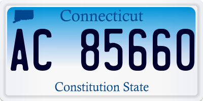 CT license plate AC85660