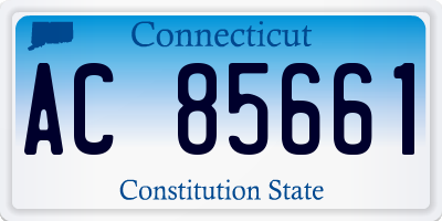 CT license plate AC85661