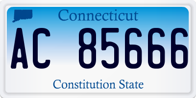 CT license plate AC85666