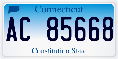 CT license plate AC85668