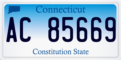 CT license plate AC85669