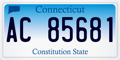 CT license plate AC85681