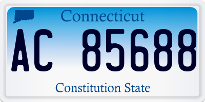 CT license plate AC85688