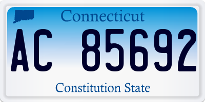 CT license plate AC85692