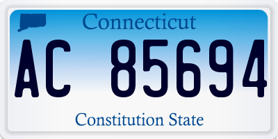 CT license plate AC85694