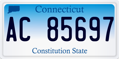 CT license plate AC85697