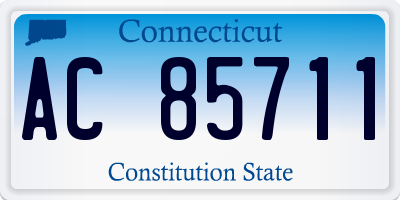 CT license plate AC85711
