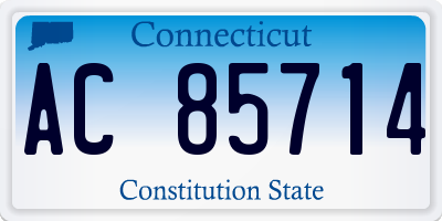 CT license plate AC85714