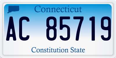 CT license plate AC85719