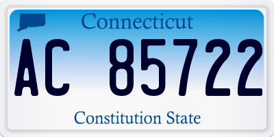 CT license plate AC85722