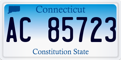 CT license plate AC85723