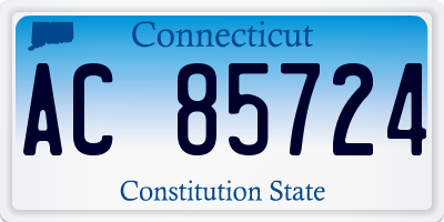 CT license plate AC85724