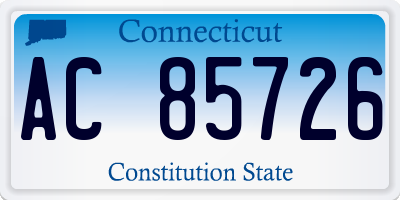 CT license plate AC85726