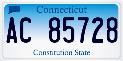 CT license plate AC85728
