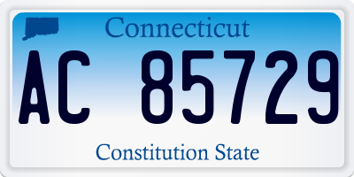 CT license plate AC85729