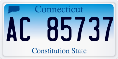 CT license plate AC85737