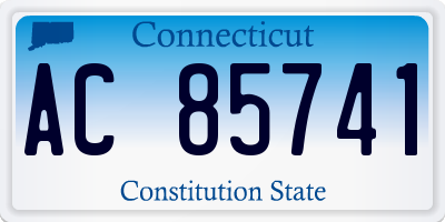 CT license plate AC85741
