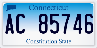 CT license plate AC85746