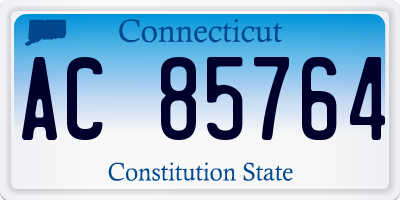 CT license plate AC85764